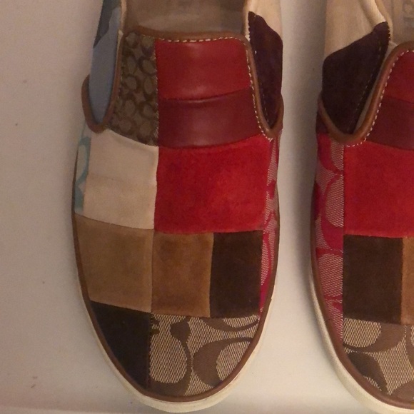 Vintage Coach Patchwork Leather/Suede Slip-On Size 11 - Picture 3 of 8